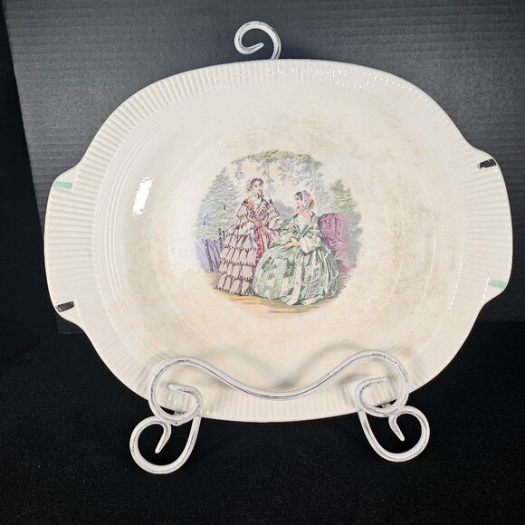 1940s Oval Salem China Serving Platter Tray Victory Post War Design - Picture 1 of 14
